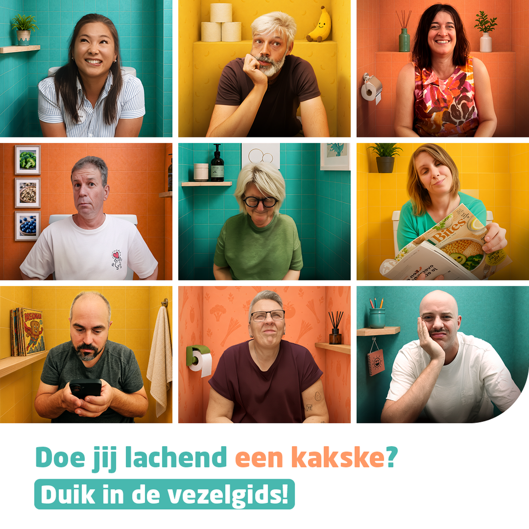 Colruyt Group Academy laat medewerkers poseren in haar vezelcampagne