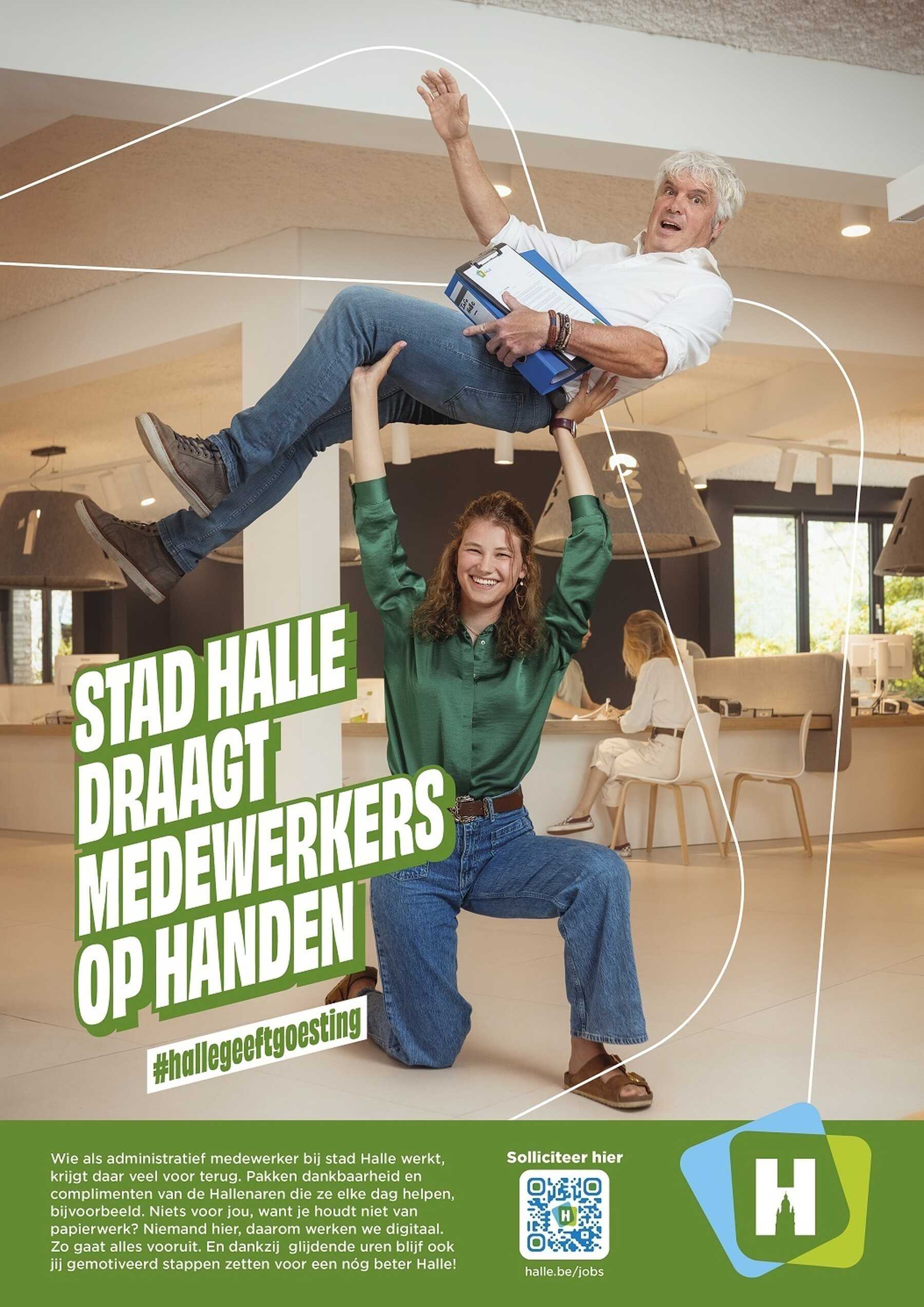 Stad Halle draagt medewerkers op handen, een luik van onze employer branding campagne